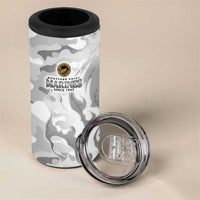 Montford Point Marines 4 in 1 Can Cooler Tumbler Flame Fire Military White Camo