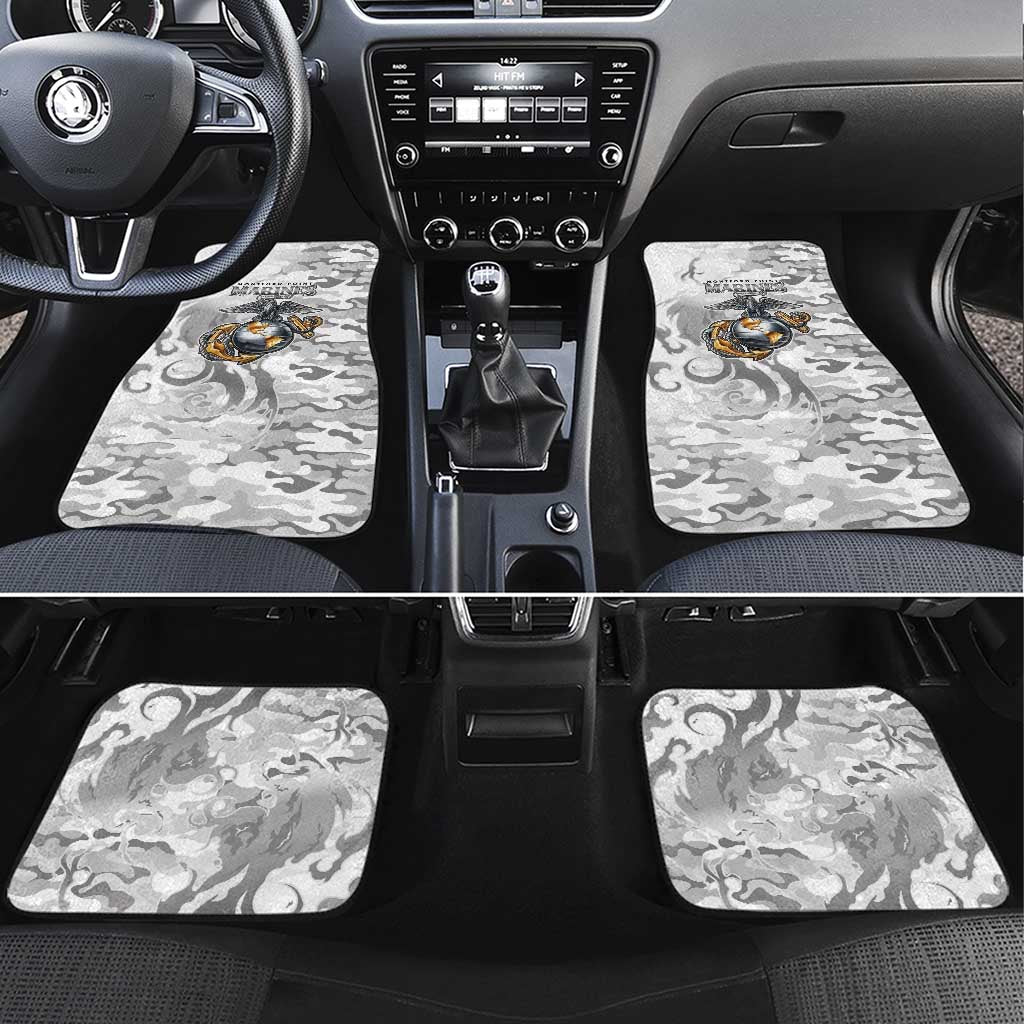 Montford Point Marines Car Mats Flame Fire Military White Camo