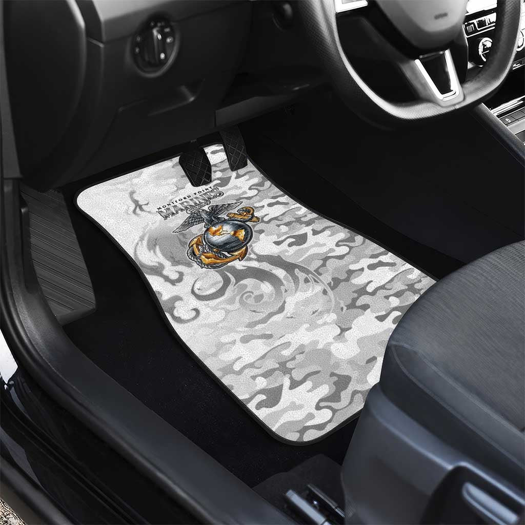 Montford Point Marines Car Mats Flame Fire Military White Camo
