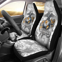 Montford Point Marines Car Seat Cover Flame Fire Military White Camo