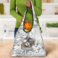 Montford Point Marines Grocery Bag Flame Fire Military White Camo