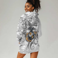Montford Point Marines Hoodie Dress Flame Fire Military White Camo