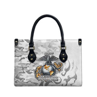 Montford Point Marines Leather Bag Flame Fire Military White Camo