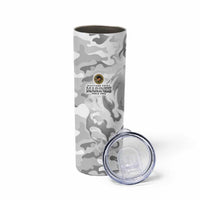 Montford Point Marines Skinny Tumbler Flame Fire Military White Camo