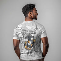 Montford Point Marines T shirt Flame Fire Military White Camo