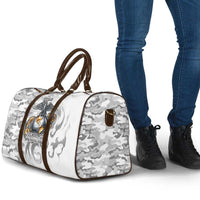 Montford Point Marines Travel Bag Flame Fire Military White Camo