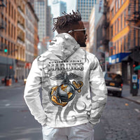 Montford Point Marines Zip Hoodie Flame Fire Military White Camo