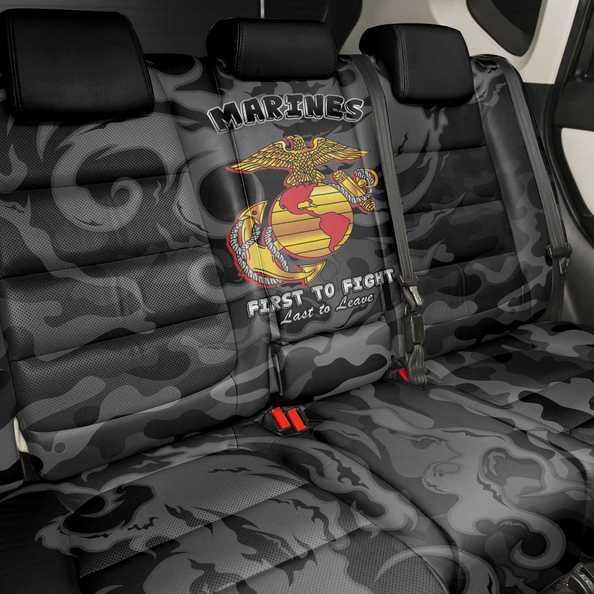 Montford Point Marines Back Car Seat Cover First To Fight Last to Leave