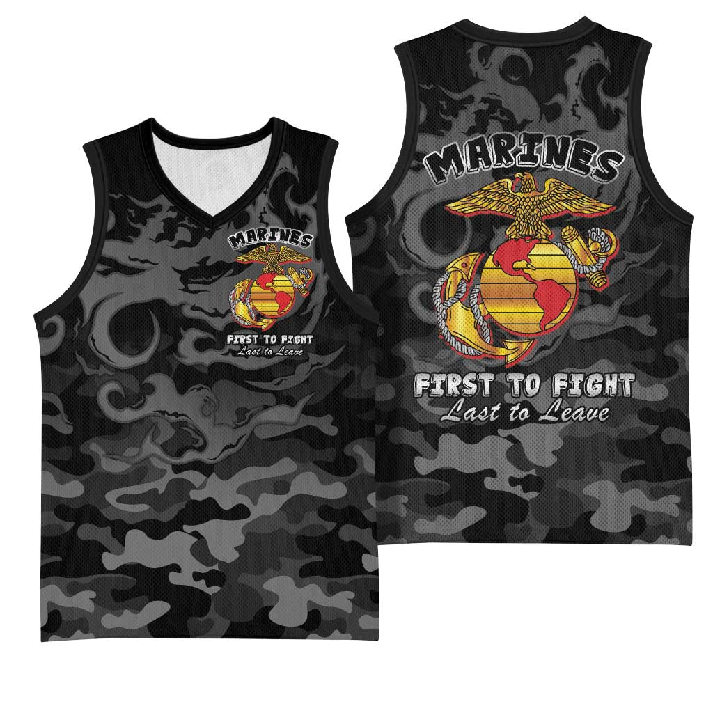 Montford Point Marines Basketball Jersey First To Fight Last to Leave