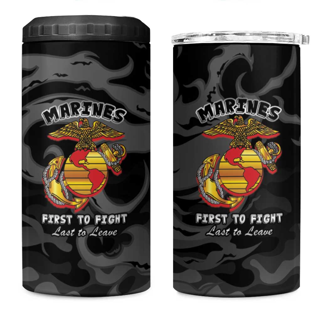 Montford Point Marines 4 in 1 Can Cooler Tumbler First To Fight Last to Leave