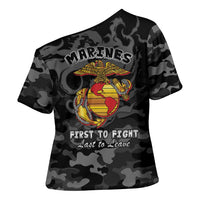 Montford Point Marines Cross Shoulder Shirt First To Fight Last to Leave