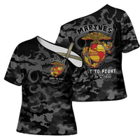 Montford Point Marines Cross Shoulder Shirt First To Fight Last to Leave