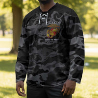Montford Point Marines Hockey Jersey First To Fight Last to Leave