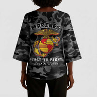 Montford Point Marines Kimono Sleeve Blouse First To Fight Last to Leave