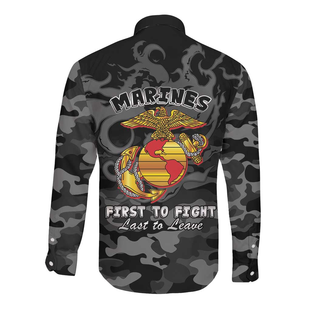 Montford Point Marines Long Sleeve Button Shirt First To Fight Last to Leave