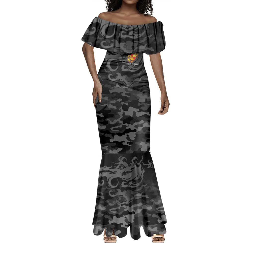 Montford Point Marines Mermaid Dress First To Fight Last to Leave