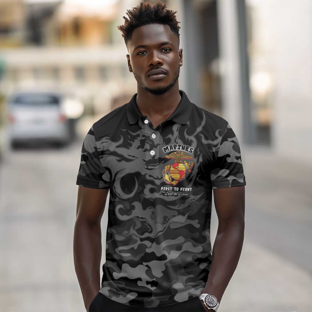 Montford Point Marines Polo Shirt First To Fight Last to Leave