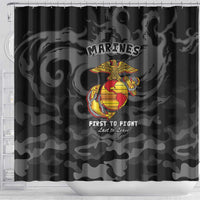 Montford Point Marines Shower Curtain First To Fight Last to Leave