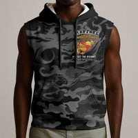 Montford Point Marines Sleeveless Hoodie First To Fight Last to Leave