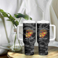 Montford Point Marines Tumbler With Handle First To Fight Last to Leave
