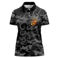 Montford Point Marines Women Polo Shirt First To Fight Last to Leave