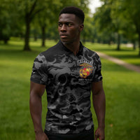 Montford Point Marines Zipper Polo Shirt First To Fight Last to Leave
