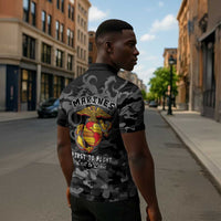 Montford Point Marines Zipper Polo Shirt First To Fight Last to Leave