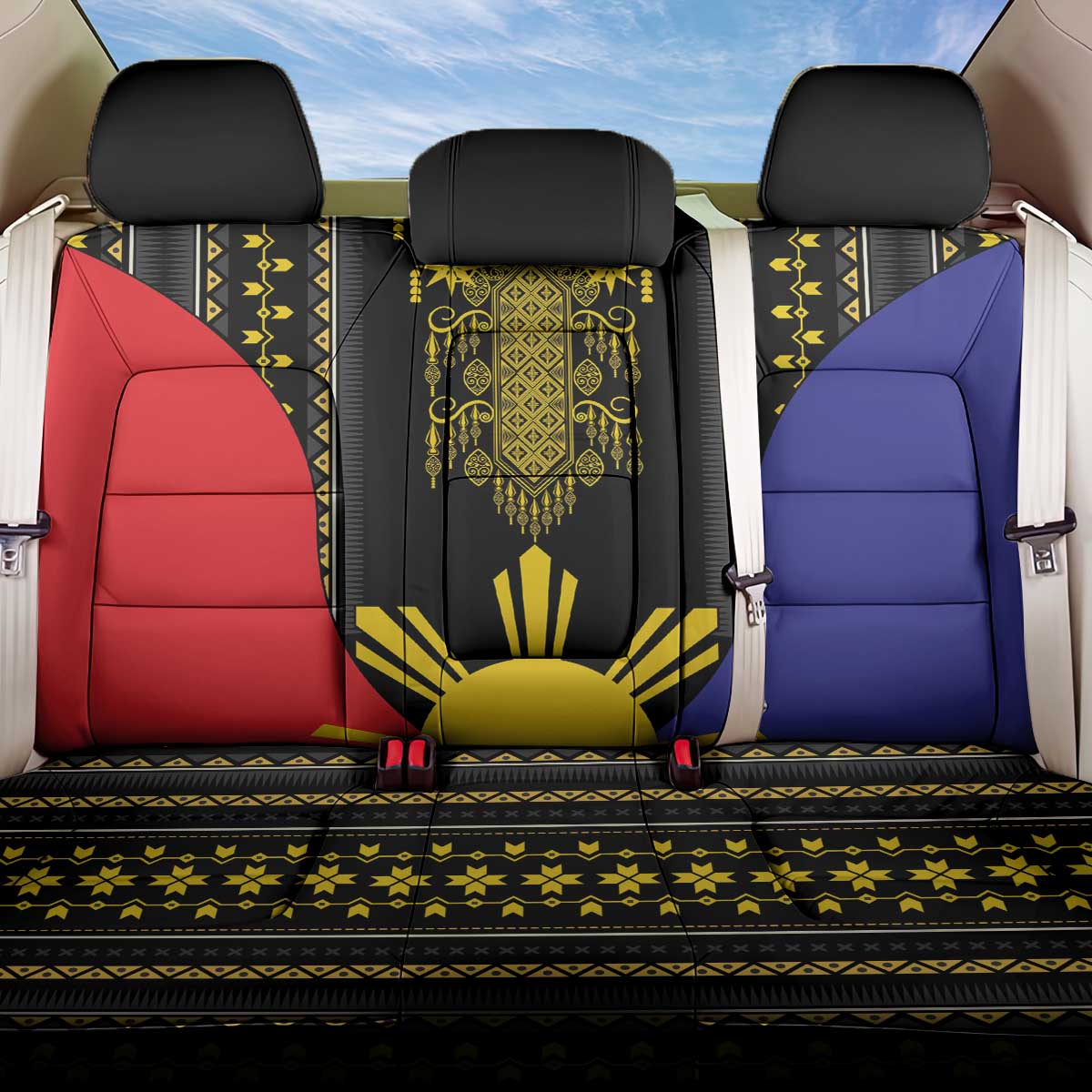 Afro Pinoy Blackapino Half Black Filipino Back Car Seat Cover