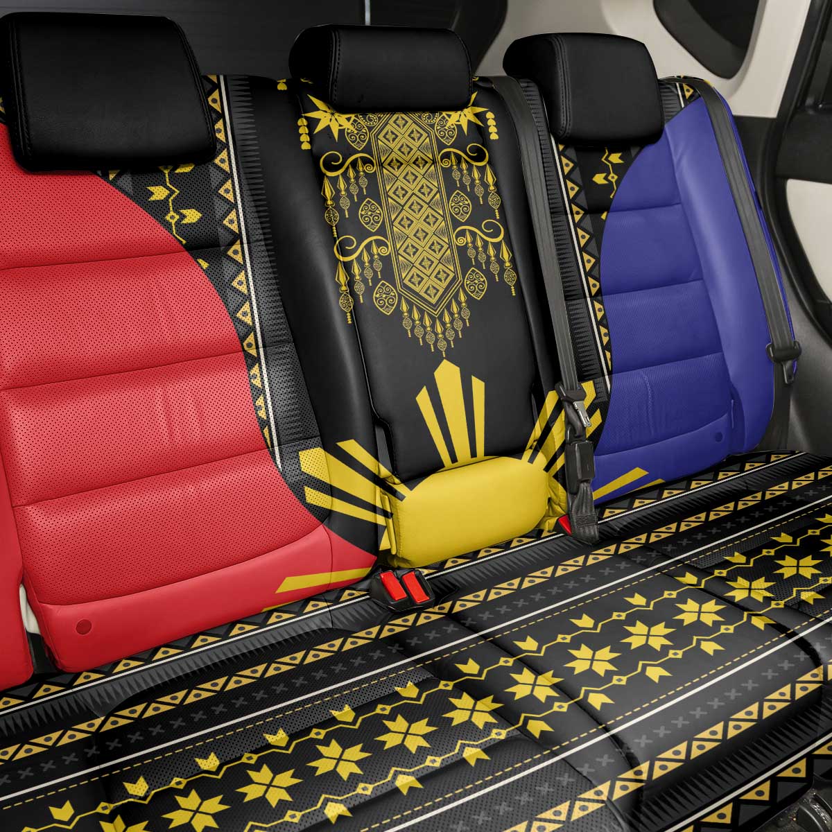 Afro Pinoy Blackapino Half Black Filipino Back Car Seat Cover