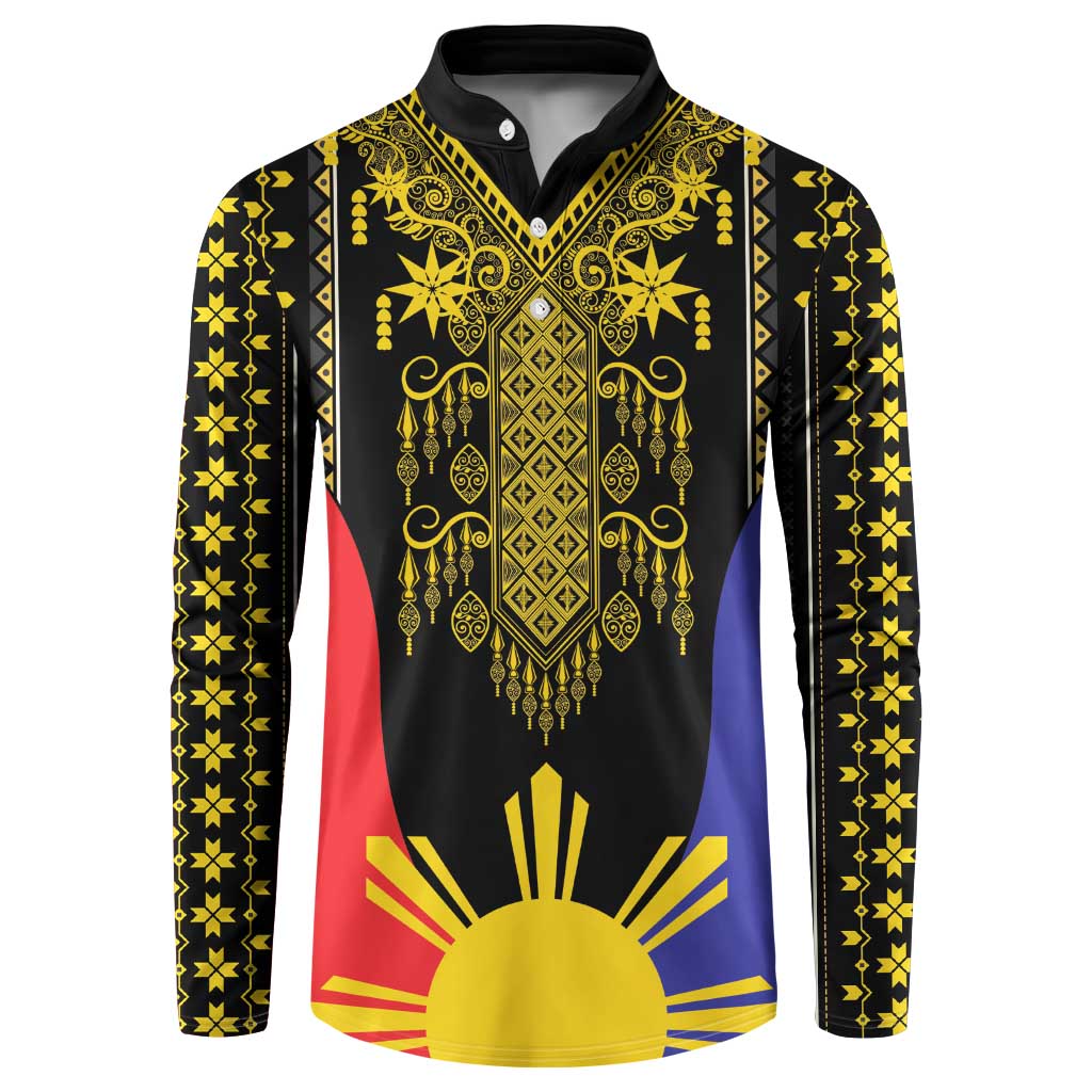 Afro Pinoy Blackapino Half Black Filipino Button Sweatshirt