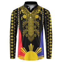 Afro Pinoy Blackapino Half Black Filipino Button Sweatshirt