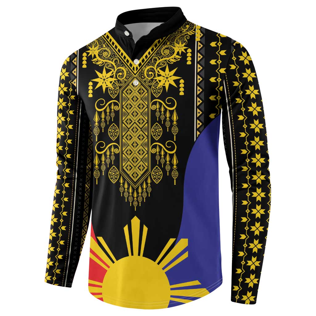 Afro Pinoy Blackapino Half Black Filipino Button Sweatshirt