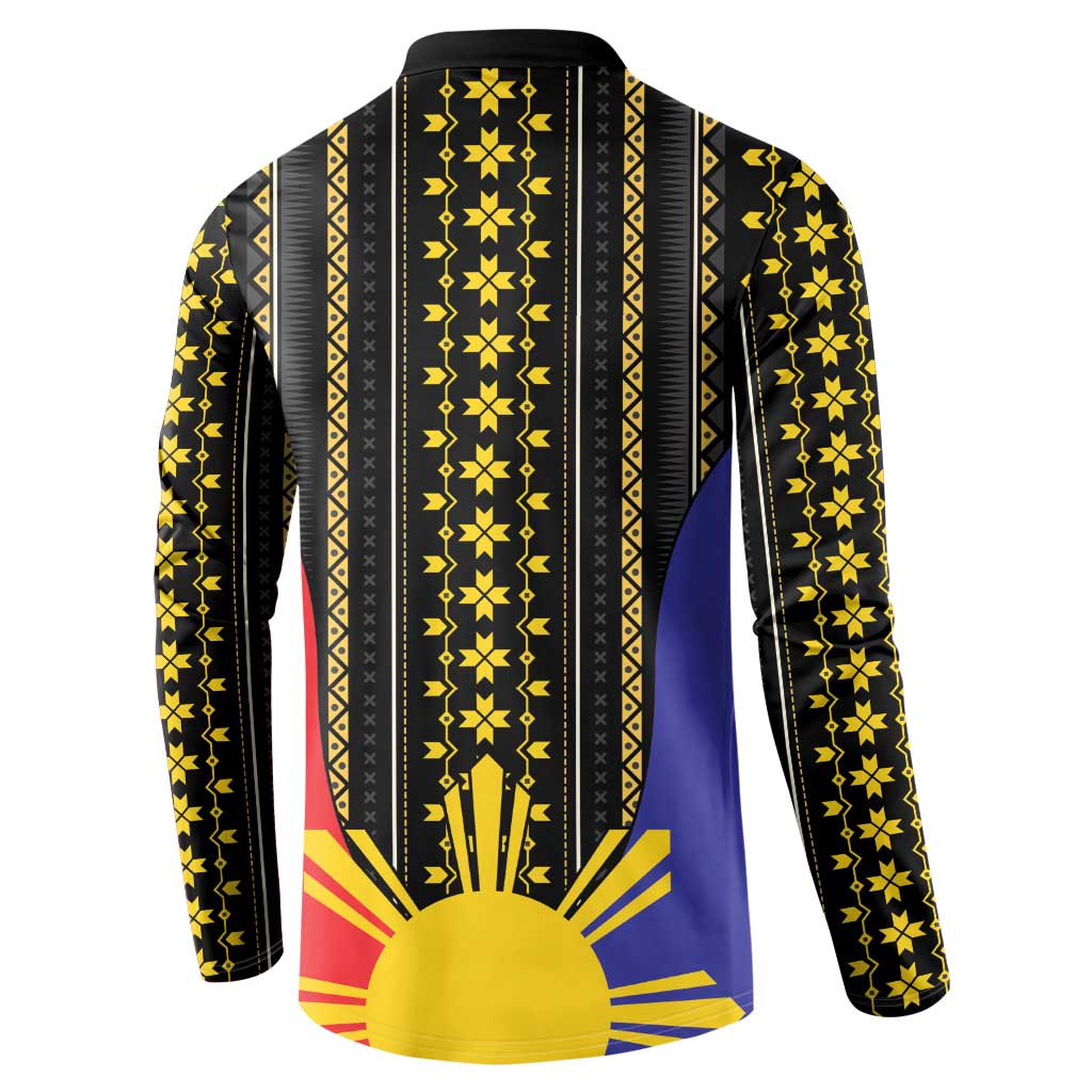 Afro Pinoy Blackapino Half Black Filipino Button Sweatshirt