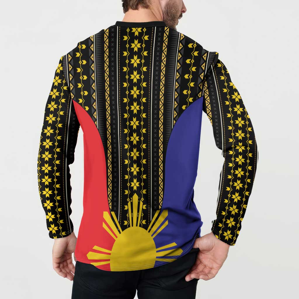 Afro Pinoy Blackapino Half Black Filipino Button Sweatshirt