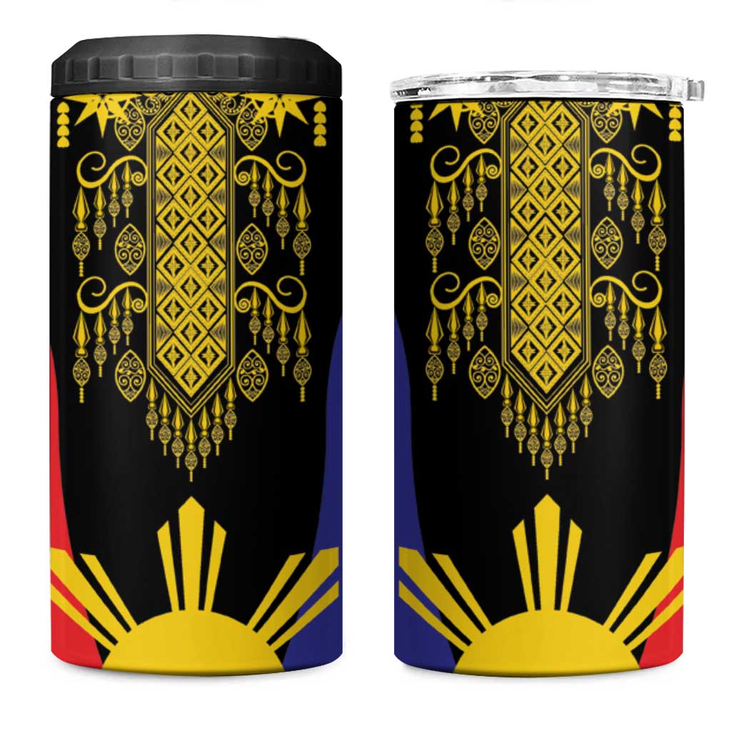 Afro Pinoy Blackapino Half Black Filipino 4 in 1 Can Cooler Tumbler