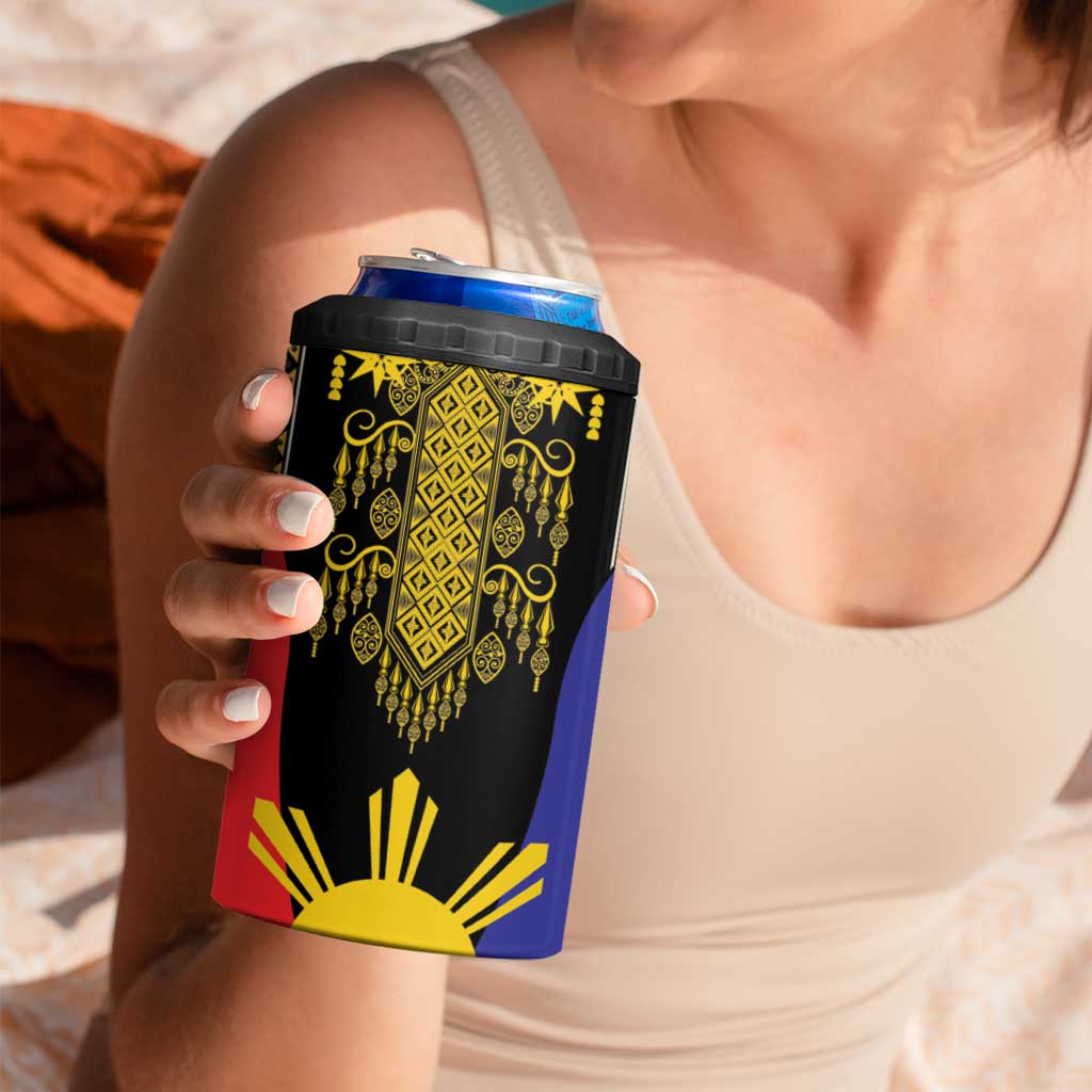 Afro Pinoy Blackapino Half Black Filipino 4 in 1 Can Cooler Tumbler