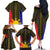 Afro Pinoy Blackapino Half Black Filipino Family Matching Off The Shoulder Long Sleeve Dress and Hawaiian Shirt