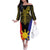 Afro Pinoy Blackapino Half Black Filipino Family Matching Off The Shoulder Long Sleeve Dress and Hawaiian Shirt