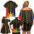Afro Pinoy Blackapino Half Black Filipino Family Matching Off Shoulder Short Dress and Hawaiian Shirt