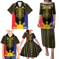 Afro Pinoy Blackapino Half Black Filipino Family Matching Puletasi and Hawaiian Shirt