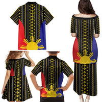 Afro Pinoy Blackapino Half Black Filipino Family Matching Puletasi and Hawaiian Shirt