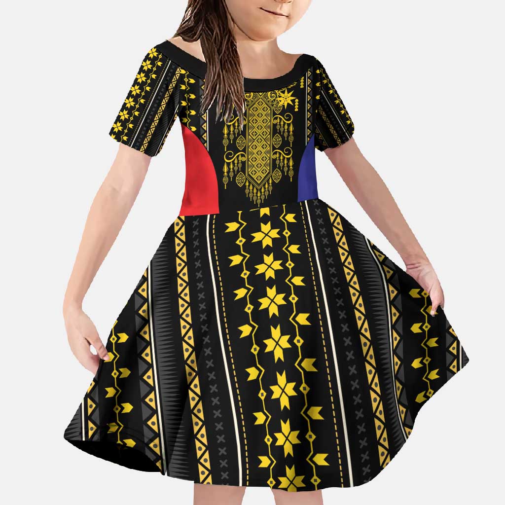 Afro Pinoy Blackapino Half Black Filipino Family Matching Tank Maxi Dress and Hawaiian Shirt