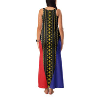 Afro Pinoy Blackapino Half Black Filipino Family Matching Tank Maxi Dress and Hawaiian Shirt