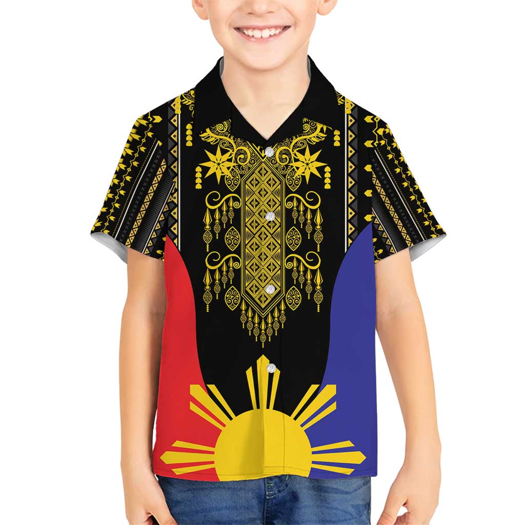 Afro Pinoy Blackapino Half Black Filipino Family Matching Tank Maxi Dress and Hawaiian Shirt