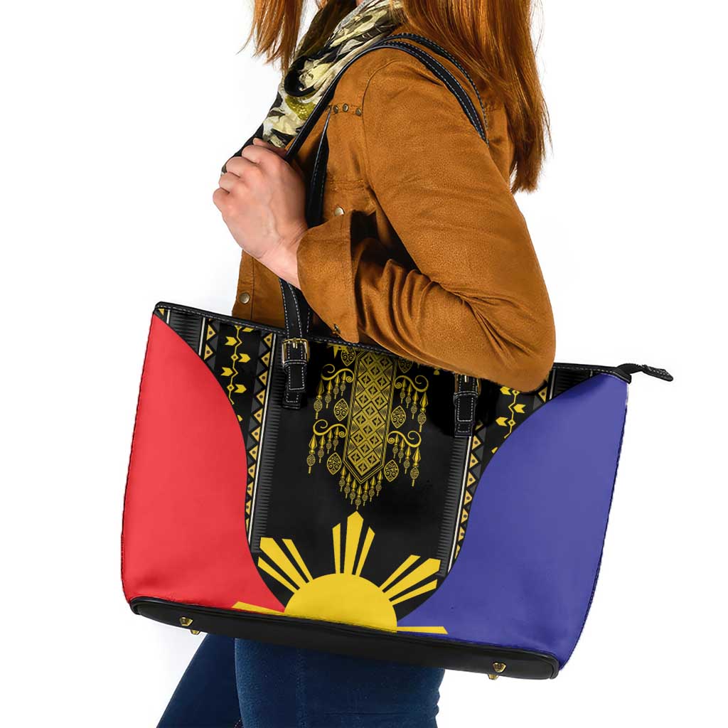 Afro Pinoy Blackapino Half Black Filipino Leather Tote Bag