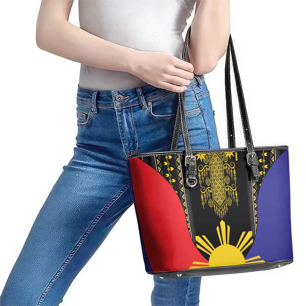Afro Pinoy Blackapino Half Black Filipino Leather Tote Bag