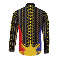 Afro Pinoy Blackapino Half Black Filipino Long Sleeve Button Shirt