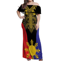 Afro Pinoy Blackapino Half Black Filipino Off Shoulder Maxi Dress