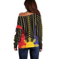 Afro Pinoy Blackapino Half Black Filipino Off Shoulder Sweater