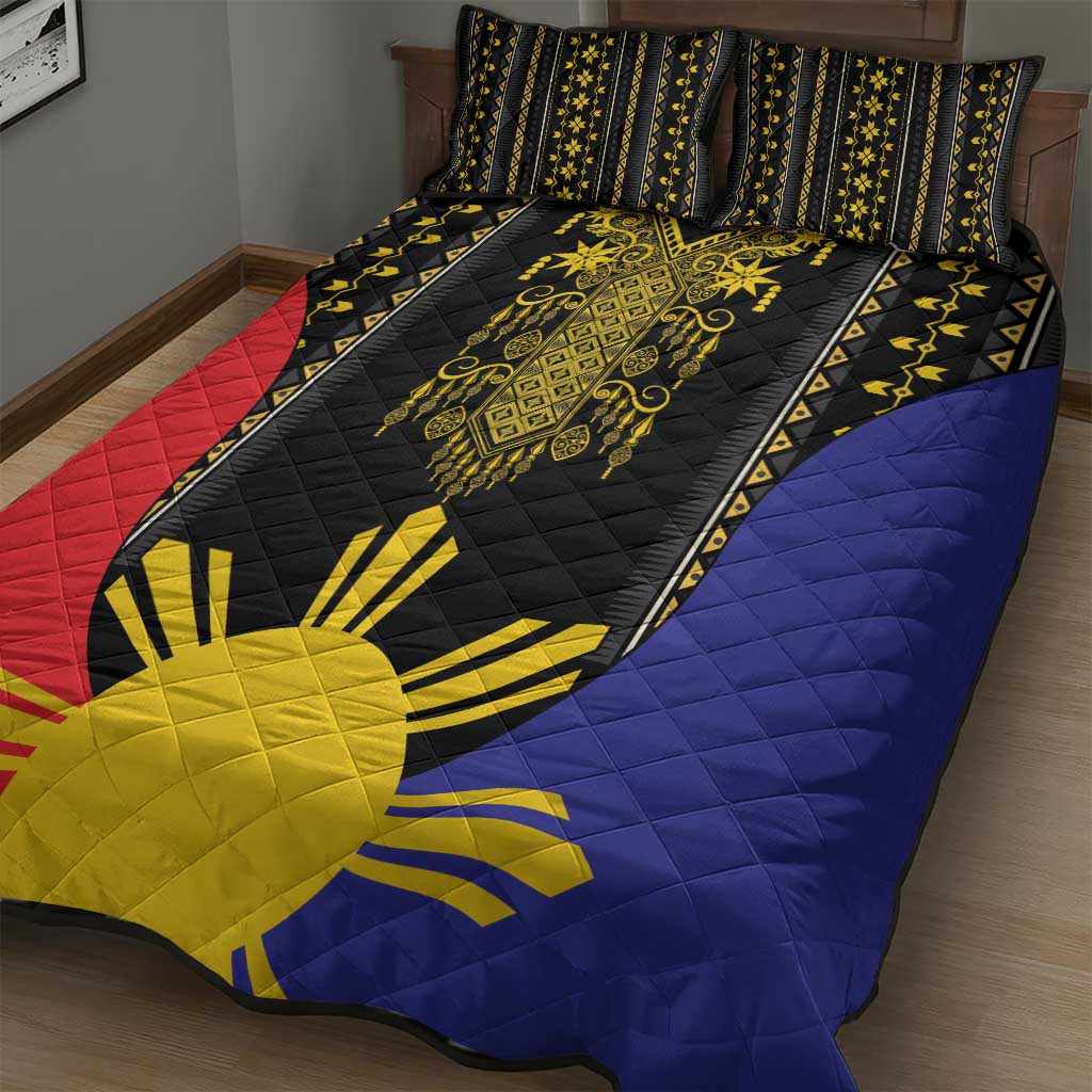 Afro Pinoy Blackapino Half Black Filipino Quilt Bed Set